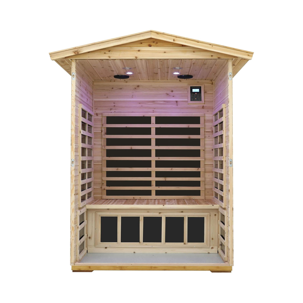 Luxury 2-Person Outdoor Low EMF Hemlock Infrared Sauna