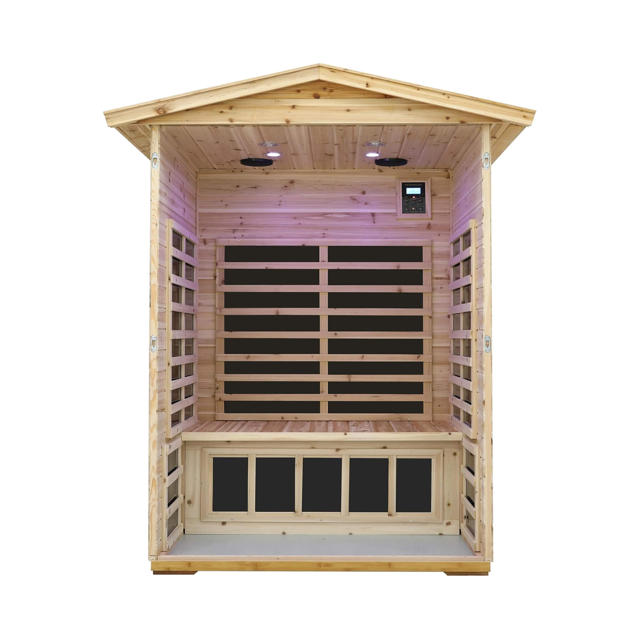 Luxury 2-Person Outdoor Low EMF Hemlock Infrared Sauna