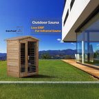 Luxury 2-Person Outdoor Low EMF Hemlock Infrared Sauna